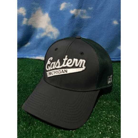 Eastern Michigan Eagles The game Green mesh back Flex fit Fitted Hat Cap L/XL - Picture 1 of 4